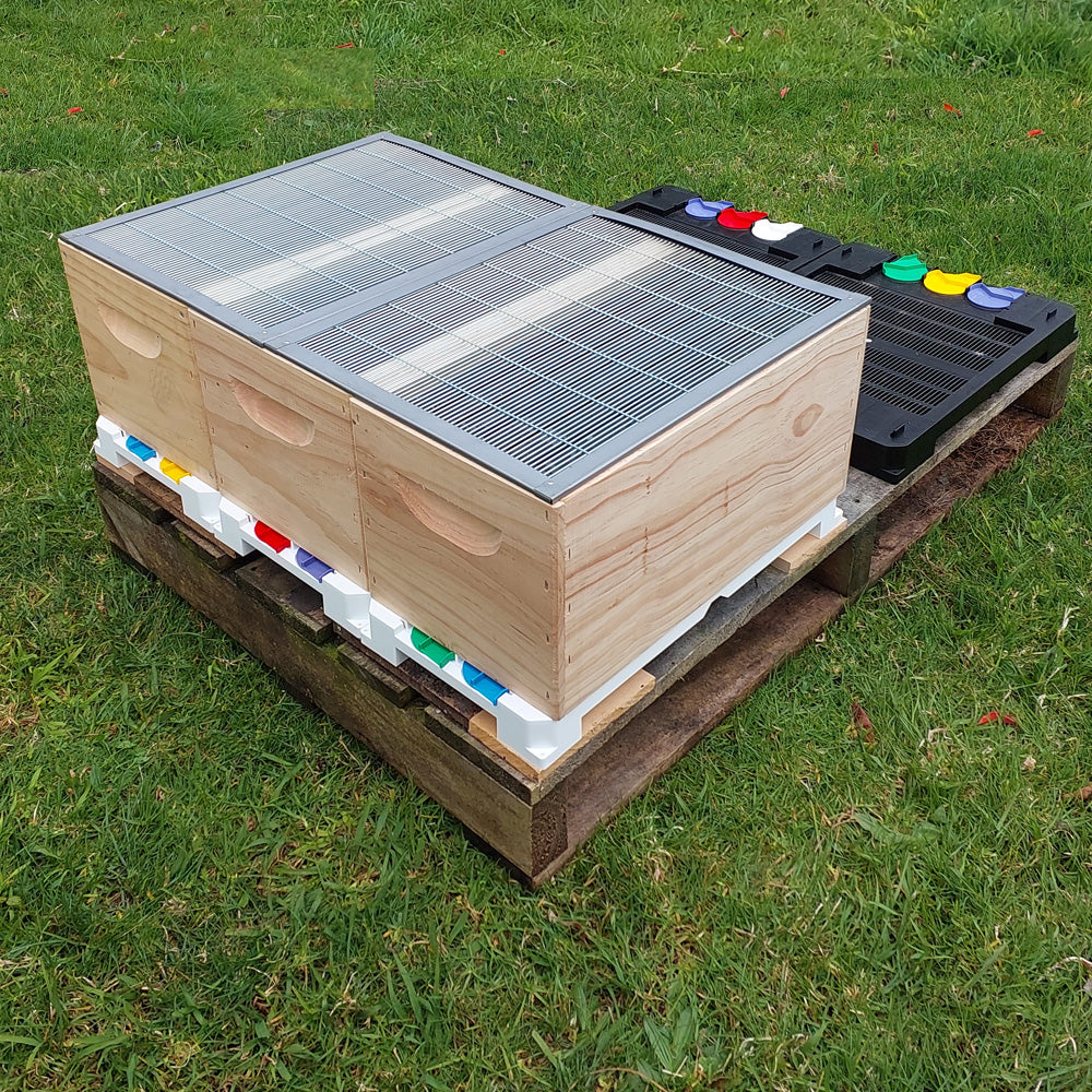 Nuc Bottom Board - Ventilated Varroa base - Disc entrance - 6F