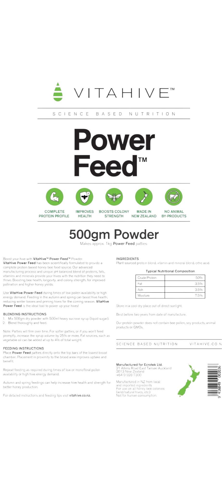VITAHIVE POWERFEED POWDER 500G