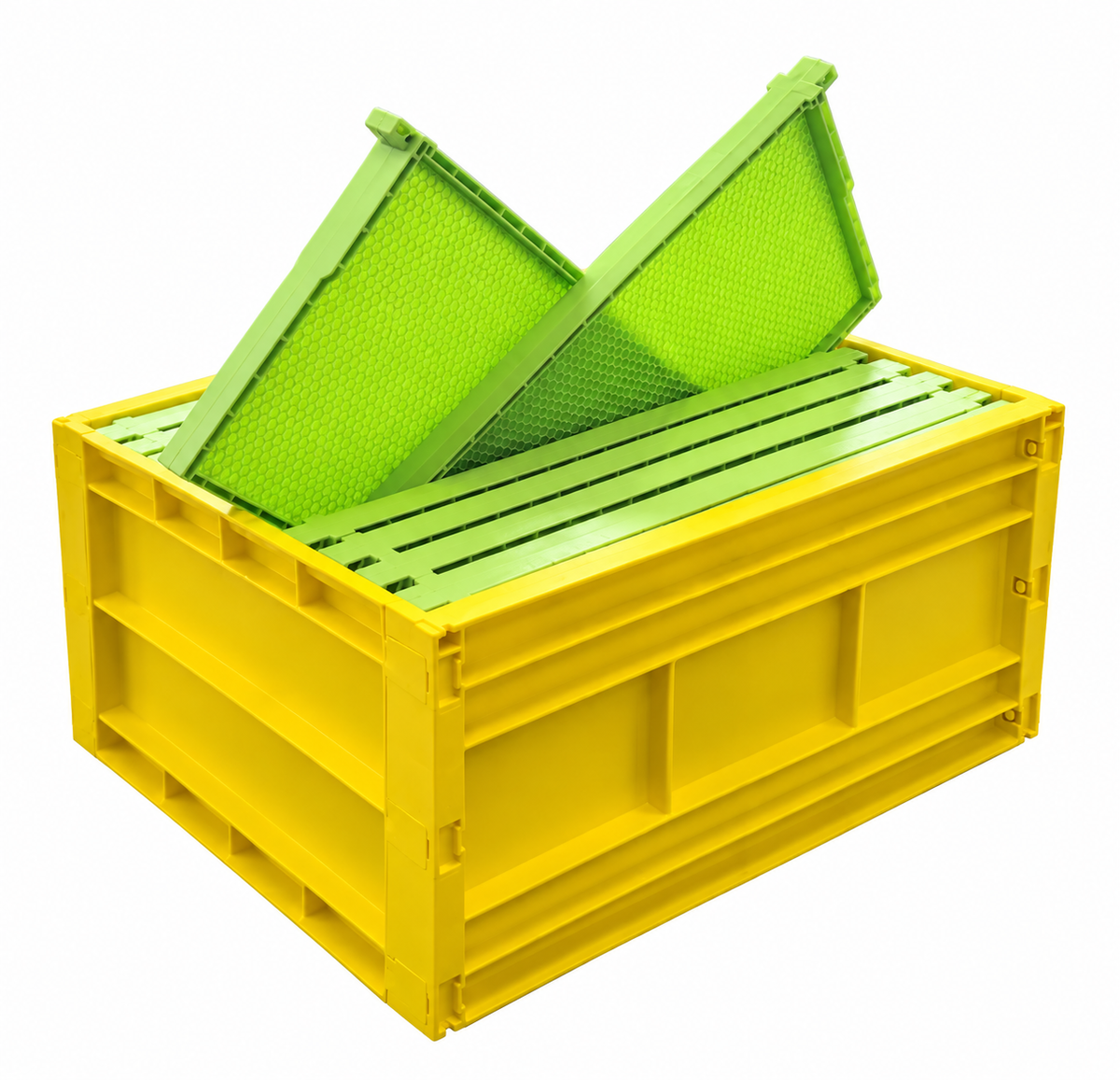 Flat Pack Plastic 10 Frame Storey - Full Depth (Yellow)