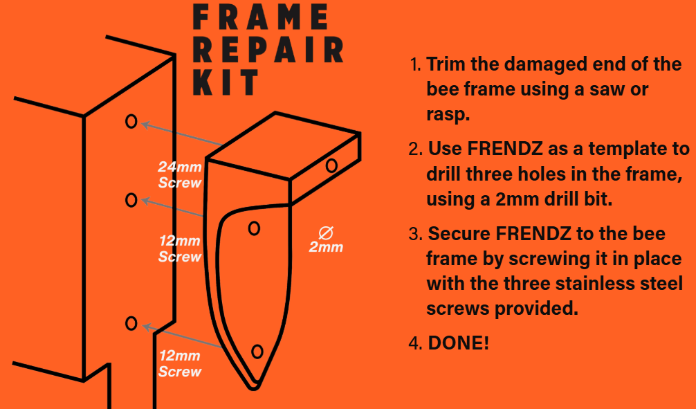 FRENDZ FRAME REPAIR KIT - 24 UNITS