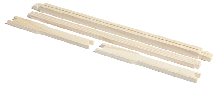 Flat Pack Frame 35mm Plain End Bar and Grooved Bottom Bar - 3/4 Depth