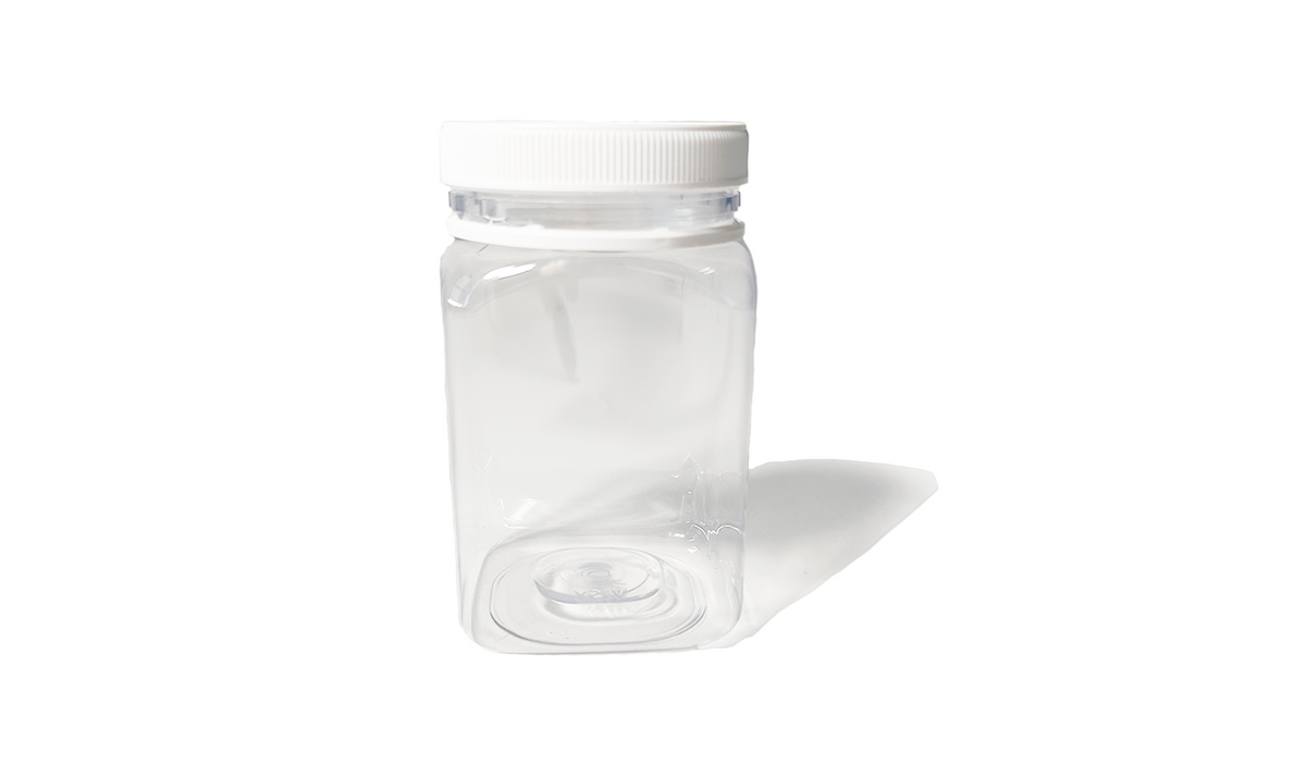 400ml (500 gm) Plastic Square Honey Jar