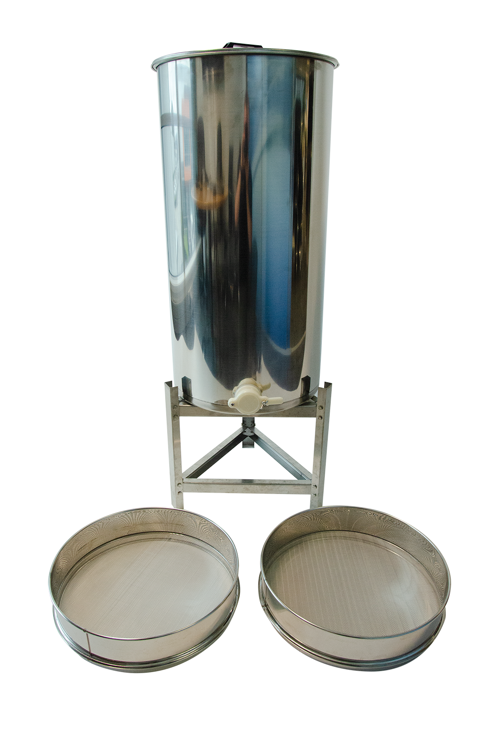 50kg Honey Tank with Honey Gate, Stand and Double Strainer