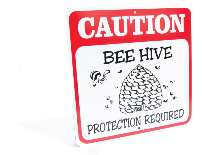 Caution Bee Hive Sign