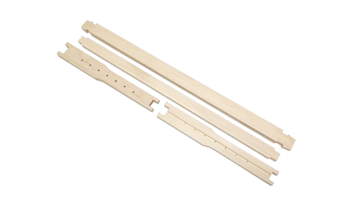 Flat Pack Frame 35mm Plain End Bar and Grooved Bottom Bar - Full Depth