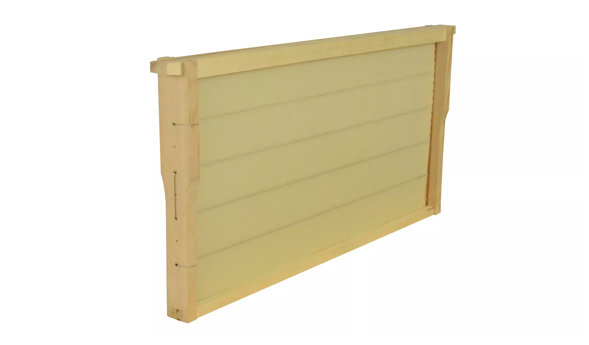 Bee Hive Frame - Assembled Wired and Wax Frame - Full Depth 35mm