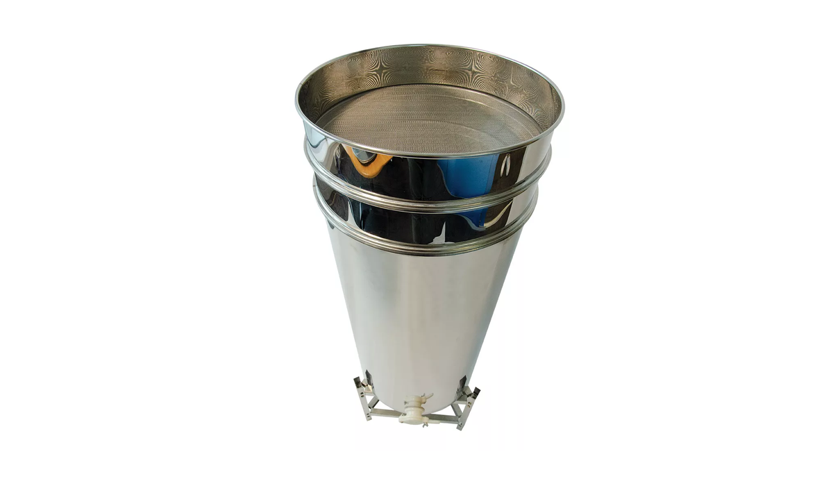 100kg Honey Tank with Honey Gate, Stand and Double Strainer