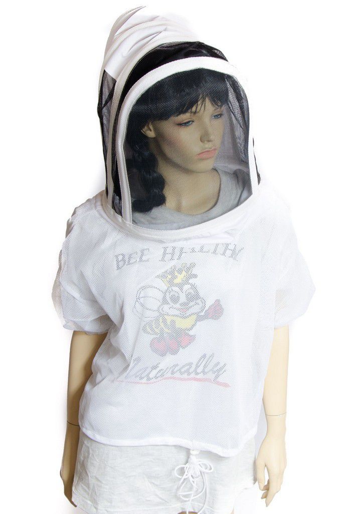 Mesh Singlet Top with Folding Hood