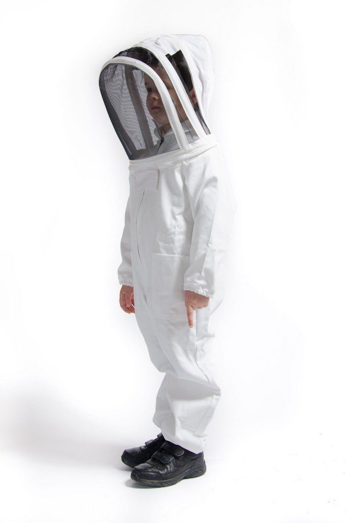 Child's Suit with Folding Hood (White)