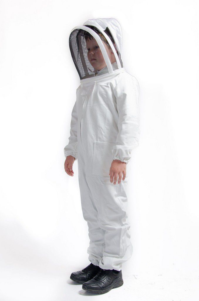 Child's Suit with Folding Hood (White)