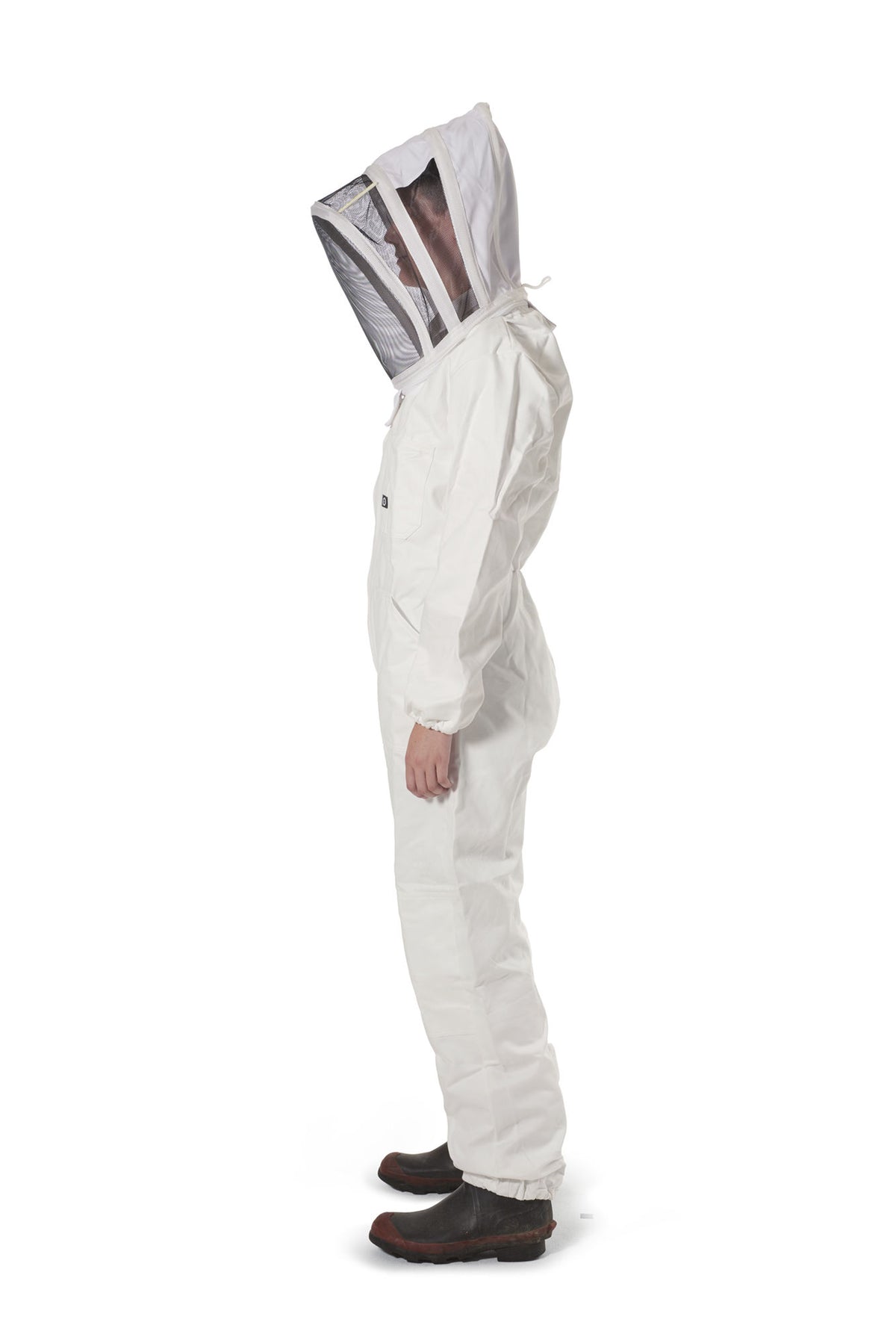 Women's Bee Suit with Folding Hood (White) - NZ made
