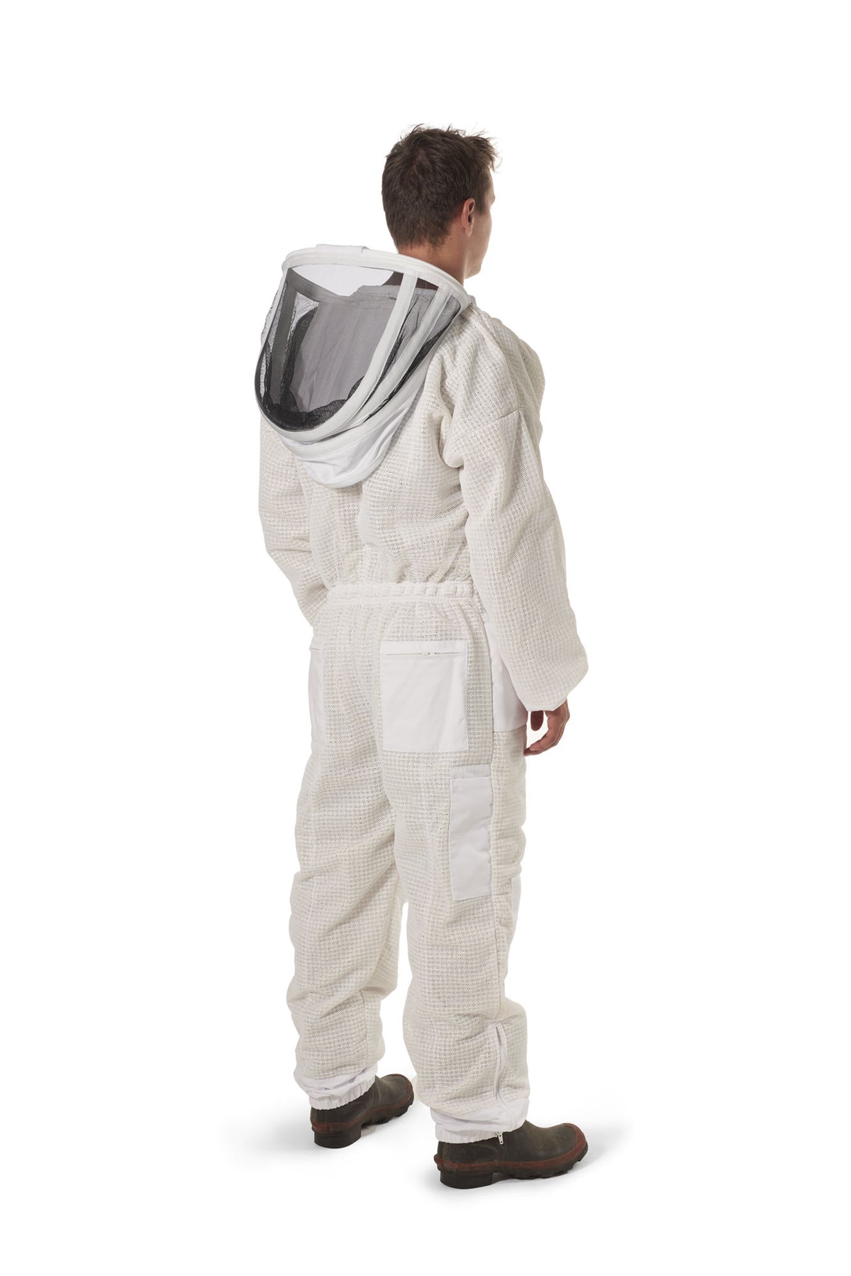 Premium Vented Bee Suit with Folding Hood (White)