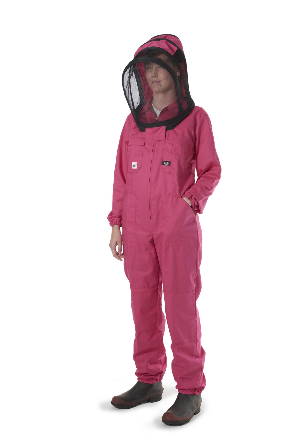 Women's Bee Suit with Folding Hood (Pink)