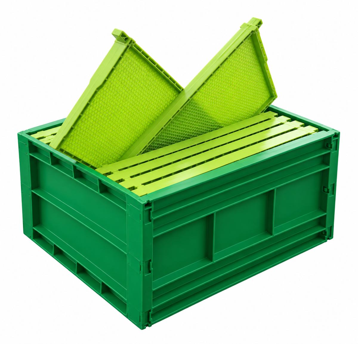 Flat Pack Plastic 10 Frame Storey - Full Depth (Green)