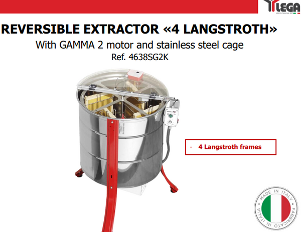 Lega Reversible Electric Extractor - 4 Frame - Ecrotek Beekeeping ...